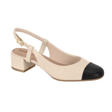 Imagem de Sapato Scarpin Slingback Aberto Feminino Beira Rio Conforto