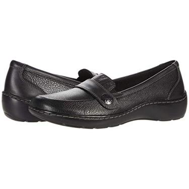Imagem de Clarks Mocassim feminino Cora Daisy, Preto polido, 40