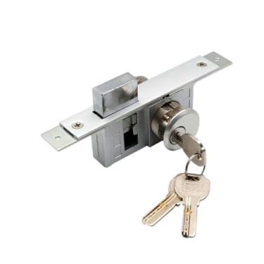 Imagem de O cilindro universal do fechamento do restaurante do alimento rápido moldou o fechamento da porta de vidro para o corpo dobro-face do fechamento da espessura de 44-46mm