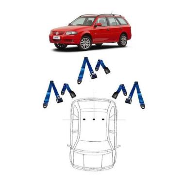 Imagem de Kit cinto de segurança traseiro de 2 pontos VW Parati + fechos - HCML,