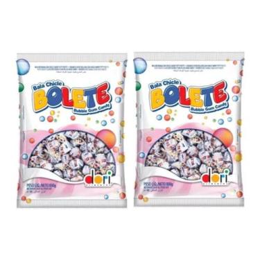 Imagem de Kit Bala Chicle Bolete 600gr com 2 unidades Dori