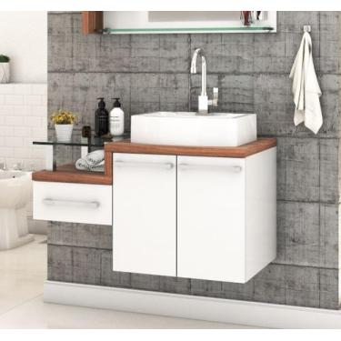 Imagem de Gabinete Armário p/Banheiro (Balcão C/cuba RT41) Legno 830 - Compace, 