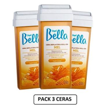 Imagem de Kit 3 Refil Cera Roll-On 100G Depilação - Depil Bella