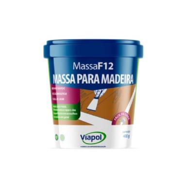 Imagem de Massa F12 Calafetar Correção E Acabamento Para Madeira Viapol 400g, Ja