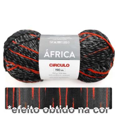 Imagem de Lã África Círculo 100g 190 Metros - Circulo, 9555 Vulcão