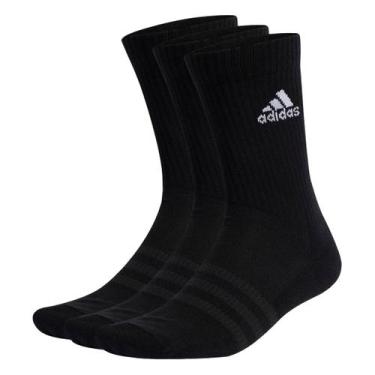 Imagem de Kit Meia Adidas Cano Alto 3 Pares, Preto, 35-37