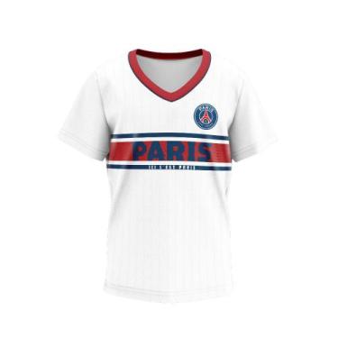 Imagem de Camisa PSG Wit Símbolo - Infantil - Braziline, 10, Branco