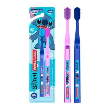 Imagem de Pack 2 Escovas de Dente Cerdas Macia Lilo e Stitch Juvenil Azul Rosa S