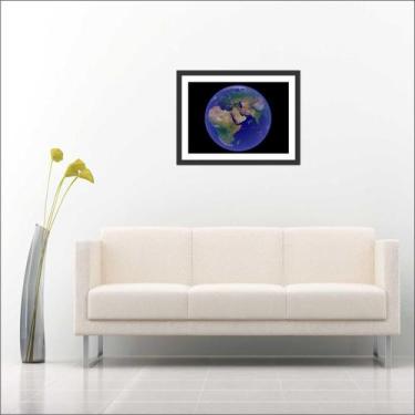 Imagem de Quadro Decorativo Planeta Terra Salas Decorações Com Moldura - Vital Q