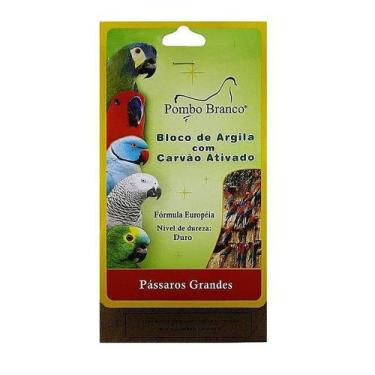 Imagem de Bloco Pombo Branco Pássaros Argila - Tamanho G