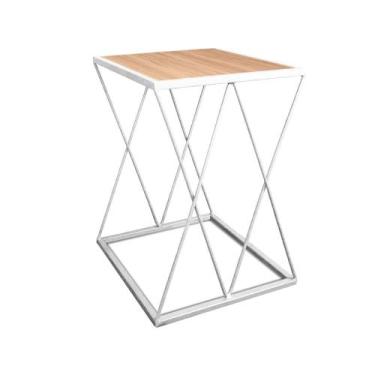 Imagem de Mesinha Lateral Alta Moderna p/ Decoração Sala Quarto Colima - Loja da