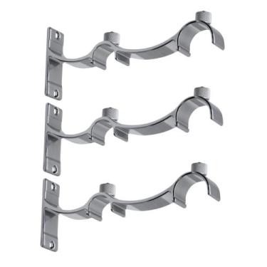 Imagem de Kit 4 Suportes Duplo Perfil Invertido Para Varão Wave 28mm CROMADO - A