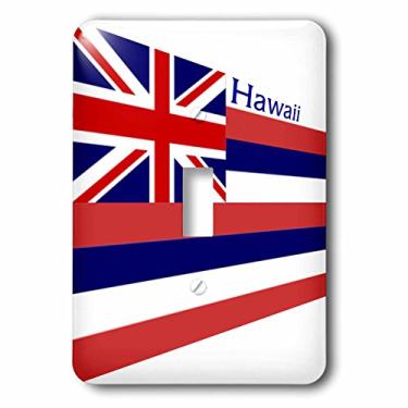 Imagem de 3dRose lsp_203845_1 Impressão de bandeira havaiana em interruptor único contemporâneo