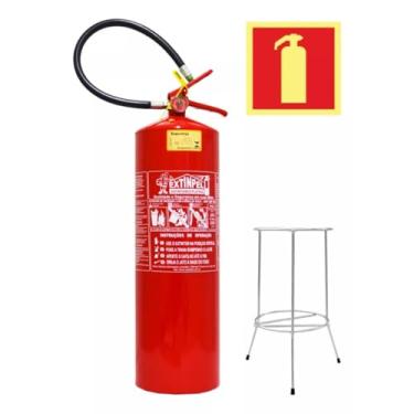 Imagem de Extintor Água 10l Novo + Suporte De Solo + Placa De Sinalização