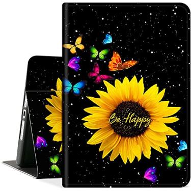 Imagem de Capa para Samsung Galaxy Tab A7 Lite 2021, capa protetora de TPU à prova de choque rígida para tablet Samsung Tab A7 Lite 22.1 cm (SM-T220/T225/T227), borboleta de girassol