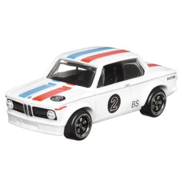 Imagem de Hot Wheels Collectible Die-Cast Vintage Racing Club Vehicle - White with Red and Blue Stripes Sports Car - Inspired by BMW 2002 - HRT81-3/6