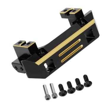 Imagem de RCHuiWow RC Front Bumper Servo Mount Upgrades Part for 1/10 TRX4 TRX6 RC Crawler Car,Brass Heavy Duty Front Bumper,Black