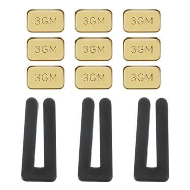 Imagem de PATIKIL Kit de balanceamento de pá de ventilador de teto, 3 conjuntos incluem 3 clipes de equilíbrio de plástico e 9 peças de metal autoadesivo peso 3G para ventilador de teto, tom dourado/preto