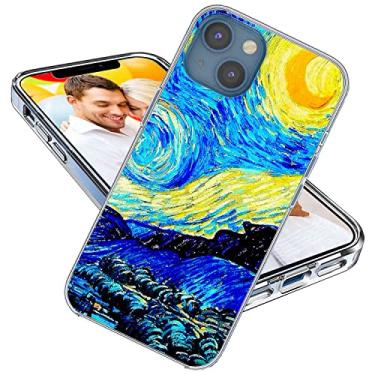 Imagem de ARTIOSIT Capa para iPhone 14, capa para iPhone 13 para meninas, mulheres, homens, à prova de choque, fina, macia, TPU transparente, capa protetora para celular com design para iPhone 13 14 6.1,