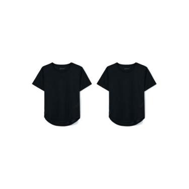 Imagem de Kit 2 Camisetas Esportivas Femininas Texturizadas - Hering, M, Preto