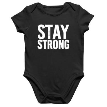 Imagem de Body Bebê Algodão Stay Strong - Foca na Moda, Preto, GG