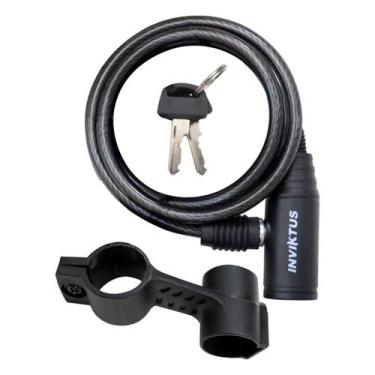 Imagem de Cadeado Cabo Aco 1,00mx 6mm Chave Preto - KTR