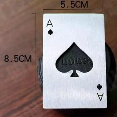 Imagem de 2 Abridor De Garrafa Carta Baralho Aço Inoxidavel Portátil - Não Infor