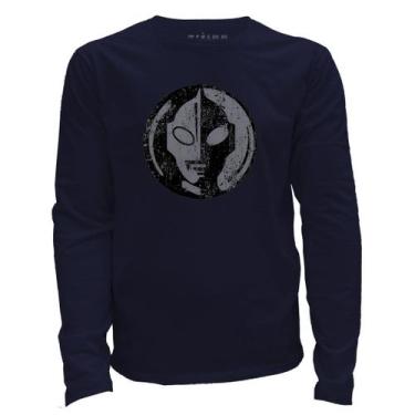 Imagem de Camiseta manga longa - Ultraman - DASANTIGAS, Navy blue, Navy blue, XG