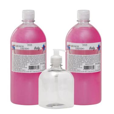 Imagem de Kit - 2 Sabonetes + Pet 500ml Com Válvula Pump Transparente - Yantra e