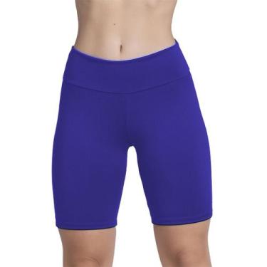 Imagem de Bermudinha Fitness Vekyo Modas Feminina Suplex Liso Ciclismo Roupa de 