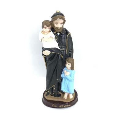 Imagem de Escultura São Vicente de Paulo 14 cm resina - Lua Mística - 100% Origi