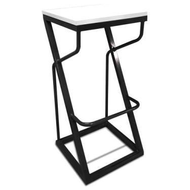 Imagem de Banco Alto Bistrô Industrial Banqueta Cozinha Balcão Área Gourmet Germ