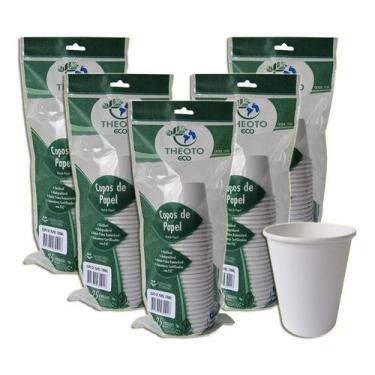 Imagem de Copo De Papel Biodegradável 100 Ml 25 Unidades Kit 5 - Theoto