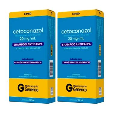 Imagem de Kit C/ 2 Shampoo Anticaspa Ce*Toconazol 100Ml