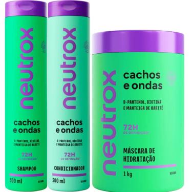 Imagem de Shampoo e Condicionador Neutrox Cachos e Onda + Máscara de Hidratação