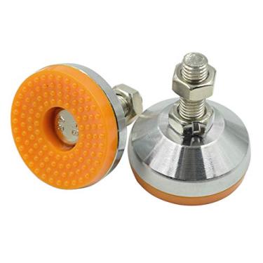Imagem de LC LICTOP Pés niveladores M12 x 50 mm, capacidade de 798 kg, deslizadores giratórios ajustáveis para móveis, base antiderrapante de 5 cm, niveladores de pés de borracha para mesa, prateleiras