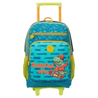 Imagem de Mochila de Rodinhas Xeryus 16 College Dino Verde