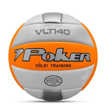 Imagem de Bola Vôlei Training VLT 140 Soft N°4 Praia Quadra Válvula Removível Poker