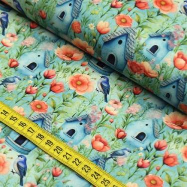 Imagem de Tecido Estampado Para Patchwork - Birdhouse 4 (0,50x1,50) - Fabricart