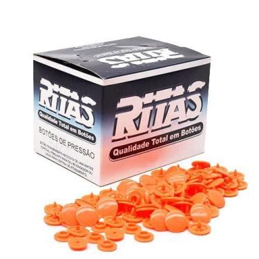 Imagem de Botão de Pressão Redondo Plástico Ritas 12mm - 200 Unidades, LARANJA C