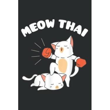 Imagem de Funny Muay Thai Cats Thai Boxing Fighter Gift: HEARTS JOURNAL - 6" x 9", 120 Pages: Planner, Lined College Ruled Paper, Journal, Diary, Matte Finish Cover.