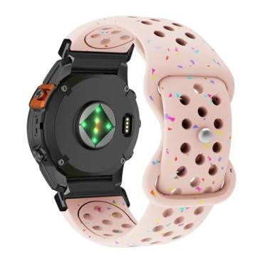 Imagem de Pulseiras Compatíveis com Garmin Fenix 5X GPS/Fenix 5X Puls, Pulseira Esportiva Respirável de Silicone Macio Pulseira de Substituição para Garmin Fenix 5X GPS/Fenix 5X Puls para Mulheres e Homens (4)