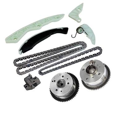 Imagem de cycwer Kit de corrente de distribuição Phaser de eixo de cames 24350-25000 24370-2G000 serve para Lancer Outlander Sport Genesis Caliber Tucson Forte 2.0L