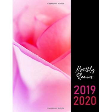 Imagem de 2019 2020 monthly planner: two year planner big size 8.5" x 11" : Monthly Planner (January 2019 – December 2020), Calendars, Agenda Planners, to do .., Internet Password : Art flower cover