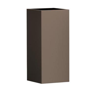 Imagem de Vaso Fibra De Vidro Quadrado Texas G 80cm Caixa Grande Decorativo (Bronze Fosco)