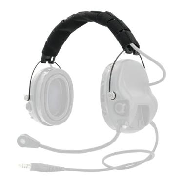 Imagem de TACGZGJSM Capa de fone de ouvido substituível compatível com M300/M301/M302/M303/TCI LIBERAT V, Airsoft (preto)