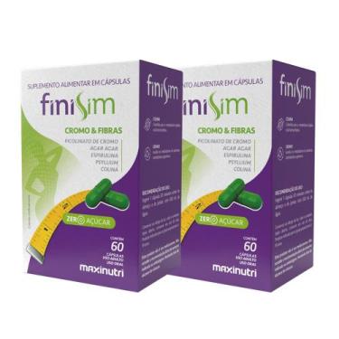 Imagem de Kit 2 Finisim Cromo e Fibras com 60 Cápsulas Maxinutri