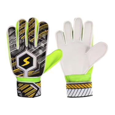 Imagem de kowaku Luvas de goleiro Luvas de treinamento Luvas de treinamento Profissional Equipamento Profissional Lutas respiráveis ​​Luvas de goleiro adolescentes, Tamanho Amarelo 5