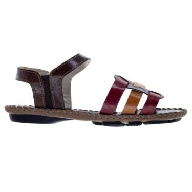 Imagem de Sandália Rasteira Andacco Jade 12379 Couro Marrom, 36, Marrom