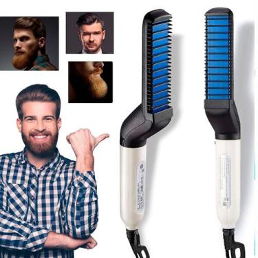 Imagem de Pente Eletrico Chapinha Modelador Para Barba E Cabelo